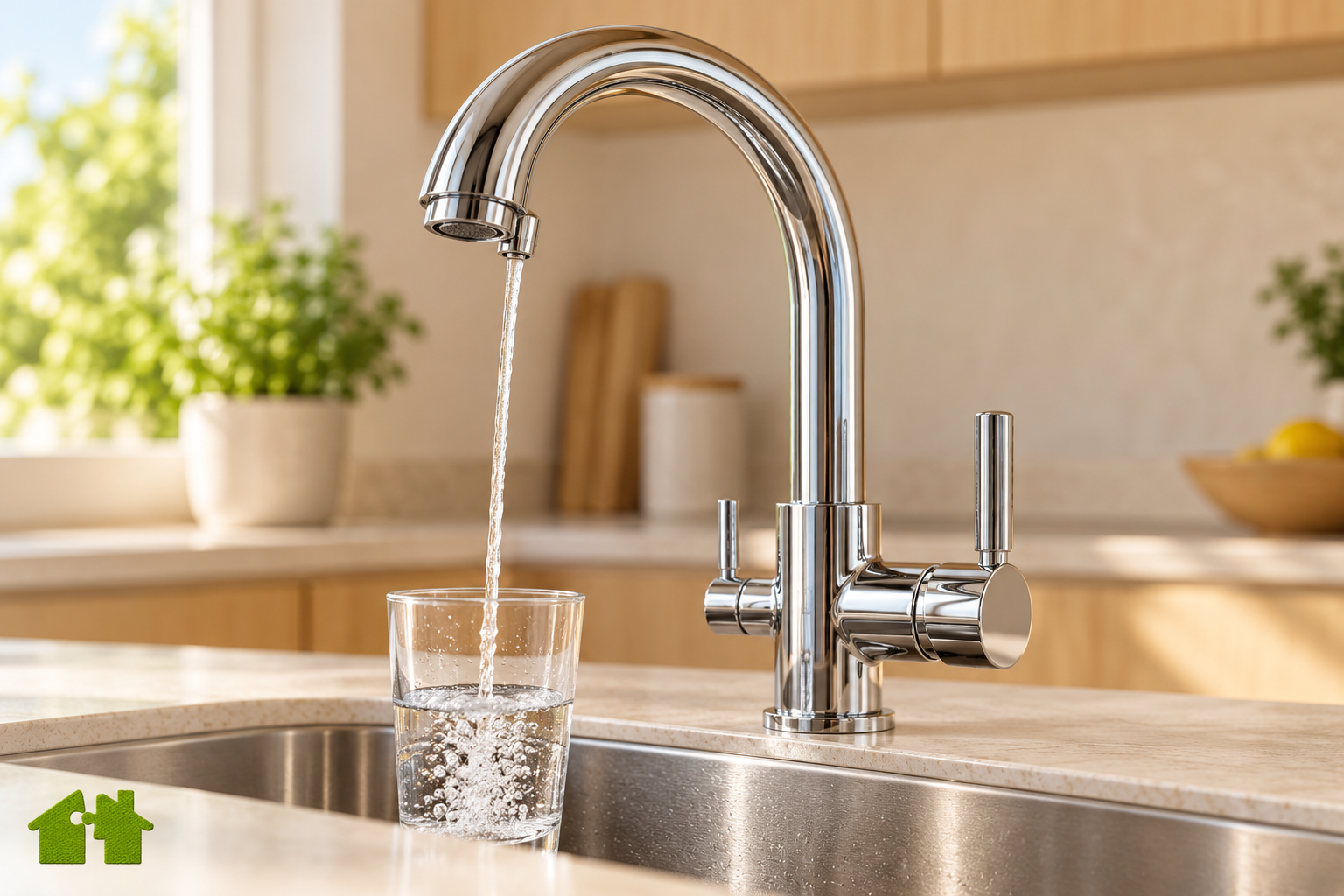 Grifo de tres vías para agua filtrada